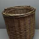 Boao Set of 2 Large Rattan Storage Basket - Round Handwoven Wicker Blanket Organization Baskets with Handles for Home Planter Decor, Laundry Hamper