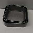 uxcell 7/8/9 Inch Springform Pan Nonstick Cake Pan with Removable Bottom Square Leakproof Cake Baking Pans Molds for Baking, Cheese Cakes, Pizza, Biscuits, Black