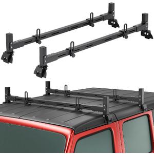 Heavy Duty Roof Rack with Removable Fixing Bracket for Jeep Wrangler JL JK Gladiator JT 2007-2024 (2 Door & 4 Door)