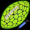 Jasonwell Glow in The Dark Football - Strong Grip Light Up Football Toy Stuff Outdoor Sports Balls for Boys Kids Teenage Junior Youth Adult Christmas Birthday Gifts for Ages 6-8 8-12 13+ Year Old No.6