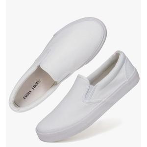 Emma Shoes Low-Top Slip Ons Women's Fashion Sneakers Casual Canvas Sneakers for Women Comfortable Flats Breathable Padded Insole Slip on Sneakers Women Low Slip on Shoes, Size: 6