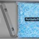 PetSafe ScoopFree Official Stainless Steel Reusable Tray - Includes 4.3 lb. of Premium Non-Clumping Crystal Cat Litter, Fresh Scent