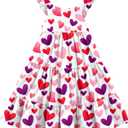 Toddler Dresses Girls Summer Floral Ruffle Sleeve Sundress Casual Sleeveless A-Line Playwear Dress 2-8 Years