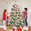 2 x 40PCS 2.36" Christmas Balls Ornaments, Plastic Christmas Tree Ornaments, Holiday Baubles, Hanging Decorations for Xmas Trees Holiday Party, Red Green Baubles