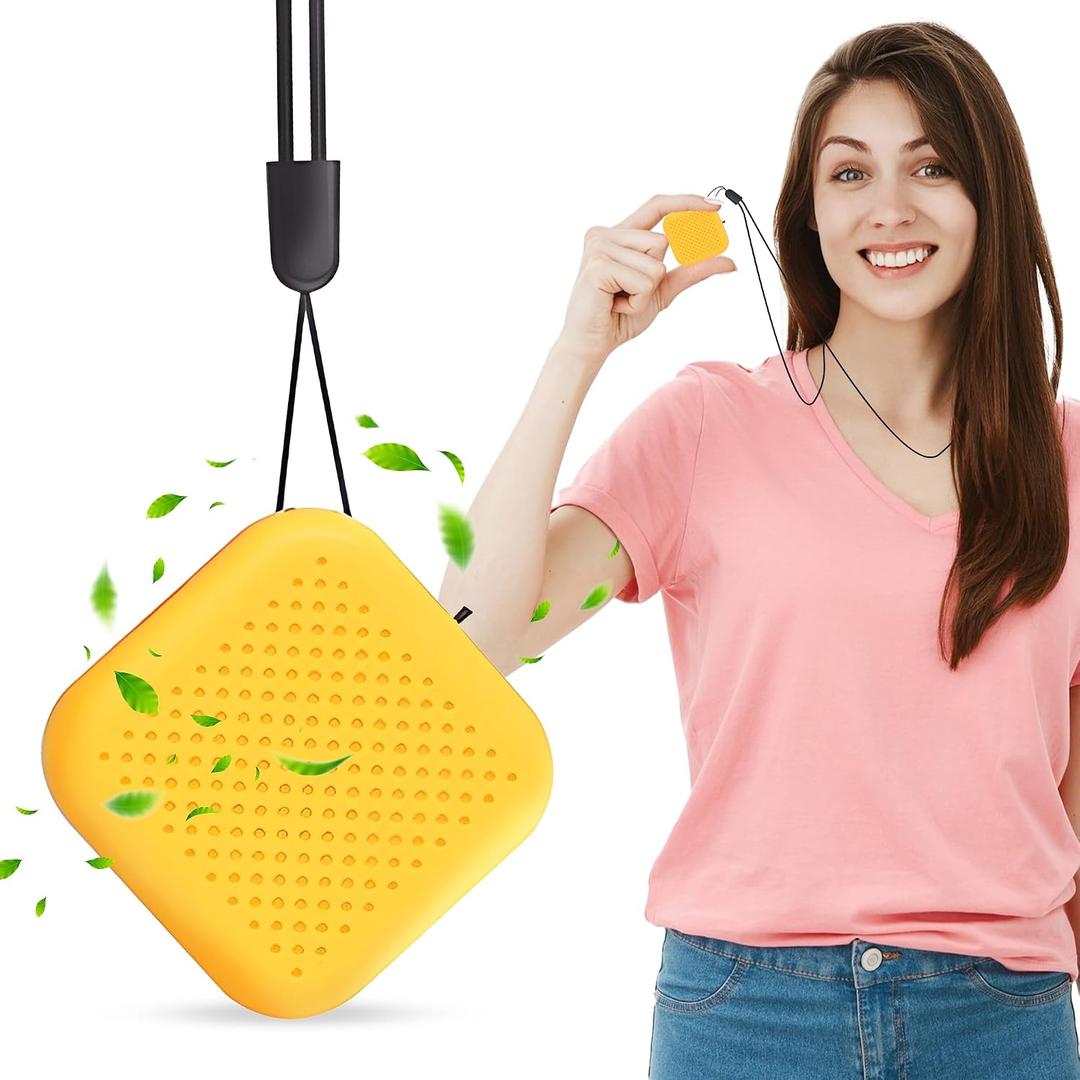 2 x Portable Air Purifier for Travel, Gym, Office, Car Wearable/Neckless Filterless Ionic Purifier, 50Million Ions/cm for Dust,Asthma,Allergies, Odor Removal 600mAh Rechargeable