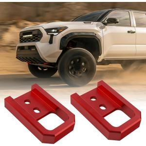 Tow Hooks for Tacoma 2024-2026/4Runner 2025-2026/Land Cruiser 250 2024-2026, Car Tow Hooks Compatible with Toyota Tacoma/4Runner/Land Cruiser 250 Accessories (Red)