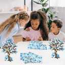 Cinrobiye 30 Set Winter Craft Kit Snowflake DIY Tree Winter Art Craft Ornaments Making Art Crafts for Christmas Holiday Sunday School Classroom Home Preschool Party Activities Favor Decor Supplies