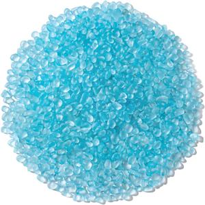 Keedolla 0.9 LB Ice Blue Sea Glass Marbles Stones Frosted Glass Pebbles Gemstones for Aquarium Rocks, Fish Tank Gravel, Vase Fillers, DIY Crafts