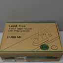 Bathroom Faucets for Sink 3 Hole, Hurran 4 inch Brushed Gold Bathroom Sink Faucet with Pop-up Drain and Supply Hoses, Stainless Steel Lead-Free Centerset Faucet for Vanity RV, 2 Pack