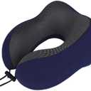 Neck PillowNeck Pillow AirplaneTravel Pillow Memory Sponge U-Shaped Pillow, Suitable for Travel, Transportation, and Home use (Navy Blue)