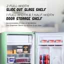ICEBOX 2.5 Cu. Ft. Compact Refrigerator, ENERGY STAR Certified Small Refrigerator, Single Door Mini Fridge with Chiller Compartment, R600a Refrigerant, IBCR25MNT, Mint Green