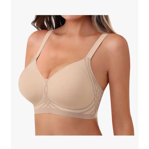 Womens Wireless Bra Push Up Bra for Women Seamless No Underwire Bras Regular & Plus Size, L