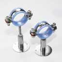 AKIHISA 2 Pcs 304 Stainless Steel Pipe Supports, Wall Mount Ceiling Mount Pipe Hanger, Pipe Holder for OD Pipe 45-48MM Adjustable Height Range 50-100mm