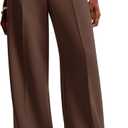 NIMIN Women Wide Leg Pants High Waisted Business Casual Work Trousers Dressy Pants with Pockets, Medium