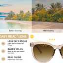 EASY READ Cateye Sunglasses for Women,Trendy Outdoor Sun Glasses Shades with UV400 Protection