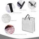 3 Pack Clear Storage Bags with Zipper and Handles, Blanket Bags For Closet Storage, Moving and Packing Supplies for College, Underbed Storage Organizer for Clothes Pillow Bedding Christmas Wreath