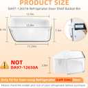 DA97-12657A Refrigerator (LEFT) Door Shelf Bin Replacement Fit for Samsung RF260BEAESR RF261BEAESR RF261BEAESP Refrigerator, Replace AP5621270 DA63-06867 Fridge Door Basket Bin By Fetechmate