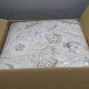 Smiry Floral Area Rug, 9x12 Feet Vintage Print Pattern, Machine Washable Non-Slip Floor Carpet, Low Pile Throw Rugs for Living Room, Bedroom, Dining Room, Laundry Indoor Home Decor, Beige