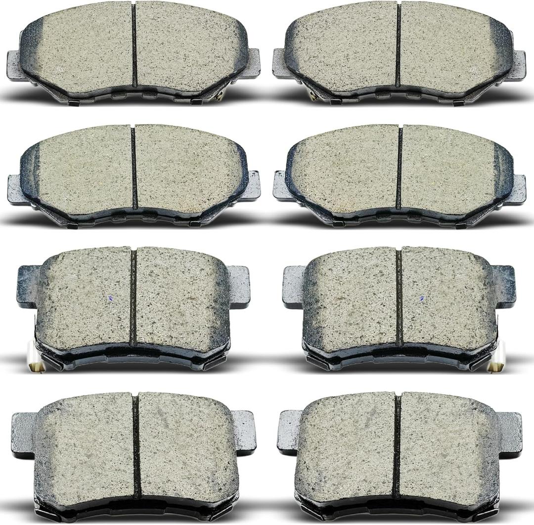 Front Rear Ceramic Brake Pads 8 Pieces Set fit for 2005-2006 Honda CR-V All Models,for 2012-2016 for Honda CR-V FWD Models