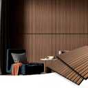 Art3d 2-Pack Fluted Acoustic Wood Slat Wall Panel, 47.2 x 23.6 Inch, Walnut
