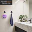 Nolimas Towel Coat Hook Matte Black SUS304 Stainless Steel Bathroom Clothes Cabinet Closet Sponges Robe Hook Wall Mounted Round Kitchen Heavy Duty Door Hanger 2 Packs