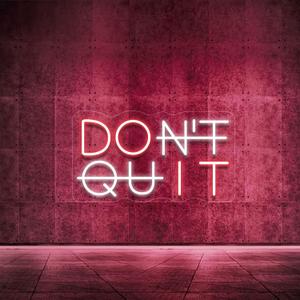 YIKBIK Don't Quit Neon Sign for Wall Decor, DO IT Neon Lights Party Decorations, USB Powered Switch LED Neon Lights Adjustable for Office, Gym, Man Cave, Gamer Room Decor, DQ-Red&White