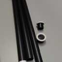 Tension Curtain Rod 122 to 162 Inches (10.2 to 13.5 ft), 1.26" Diameter Spring Adjustable Heavy Duty Long Large Curtains Pole for Windows Door Bathroom Patio Outdoor No Drilling, Black