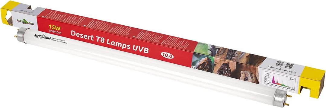 REPTI ZOO T8 Reptile Sun UVB Terrarium Desert Reptile 18 inch UVB Bulb Lamp Tube T8 15 Watt Habitat Lighting