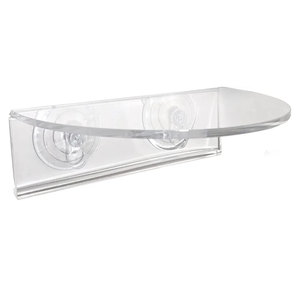 Window Garden Veg Ledge - Window Shelf for Plants, Clear Acrylic Shelves - Suction Cup Indoor Plant Holder - Glass Window Sill Extender for Microgreens Kit, Seed Starter Pots, Planters (1 Pack)