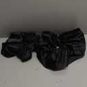 9.5 inch Silk Scrunchies Oversized Scrunchie Jumbo Scrunchies Giant Silk Scrunchie Extra Large Satin Thick Elastic Fluffy Hair Ties for Women and Girls 3 Pack (Black)