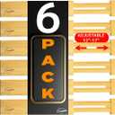 Adjustable Bamboo Drawer Dividers Organizers Expandable (12-17") Kitchen Drawer Organizer Spring Loaded for Kitchen, Dresser, Bathroom, Bedroom, Desk 6-pack