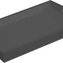 Wooden Serving Tray with Handles, Serving Platter 15.7x11.4 Inch Food Drinks Tray for Coffee Table,Decorative Storage Tray for Entertaining, Breakfast Tray in Bed,Lunch,Dinner,BBQ(Black)