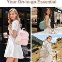SYTRAH Mini Backpack for Women Small Backpack Purse, Anti Theft Backpack Waterproof Lightweight Puffer Back packs for Travel, Work with Coin Purse Pink