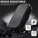 RHOTALL Carrying Case for Nintendo Switch 2 2025, Portable Protective Travel Case with 10 Game Cartridge Slot, Blade Series Shell Cover Accessories for Switch 2 7.9 Inch,Screen Protector, 8 Thumb Caps (black)