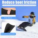 2 x 4 Pcs Snowboard Shin Pads 6.5x5 Inch, Thickened Foam Ski Shin Guards, Self-Adhesive & Cuttable Ski Boot Liner Pads for Shin Bang Protection in Snowboard & Skiing Sports