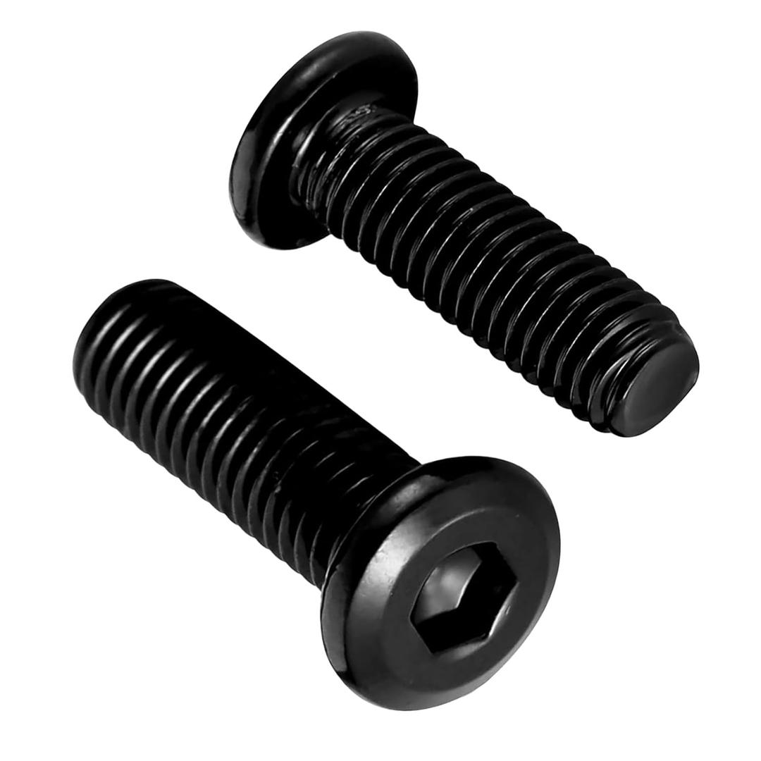 DGJSWJ M8 x 35mm Countersunk Socket Cap Allen Bolts, Flat Round Head Socket Cap Screws, Furniture Screws, Carbon Steel, Full Thread, Black Oxide Finish, 15 PCS