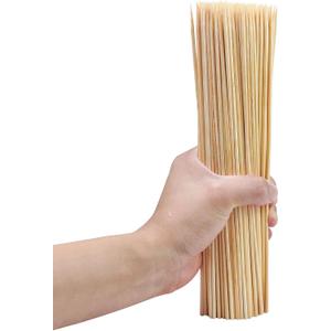 200PCS 8 inch Bamboo Skewers for BBQ,Appetizer,Fruit,Cocktail,Kabob,Chocolate Fountain,Grilling,Kitchen, Crafting and Party,  Size 8"