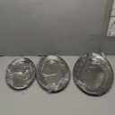 3 Pcs Stainless Steel Serving Tray Large Oval Platter Set, 11.8" 13.8" 15.7" Heavy Duty Metal Oval Serving Platter Mirror Polish Sizzle Plate for Fish Dessert Meat Sushi Birthday Wedding