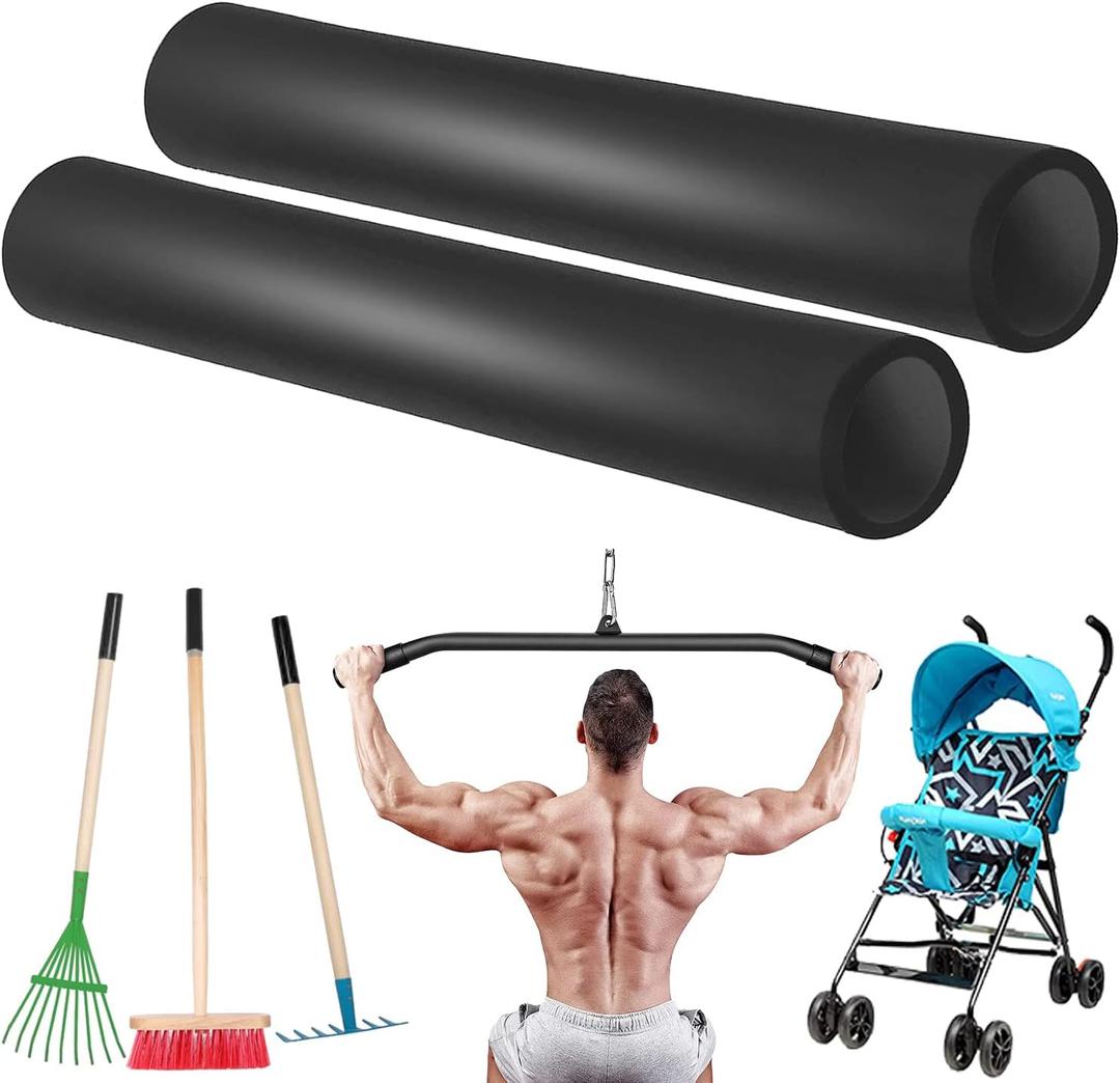 Taeku Foam Handle Grip Covers, 1 Pair Anti-Slip NPVC Tubing Sleeves Comfort Grip for Fitness Equipment, Garden Tools, Stroller Handles