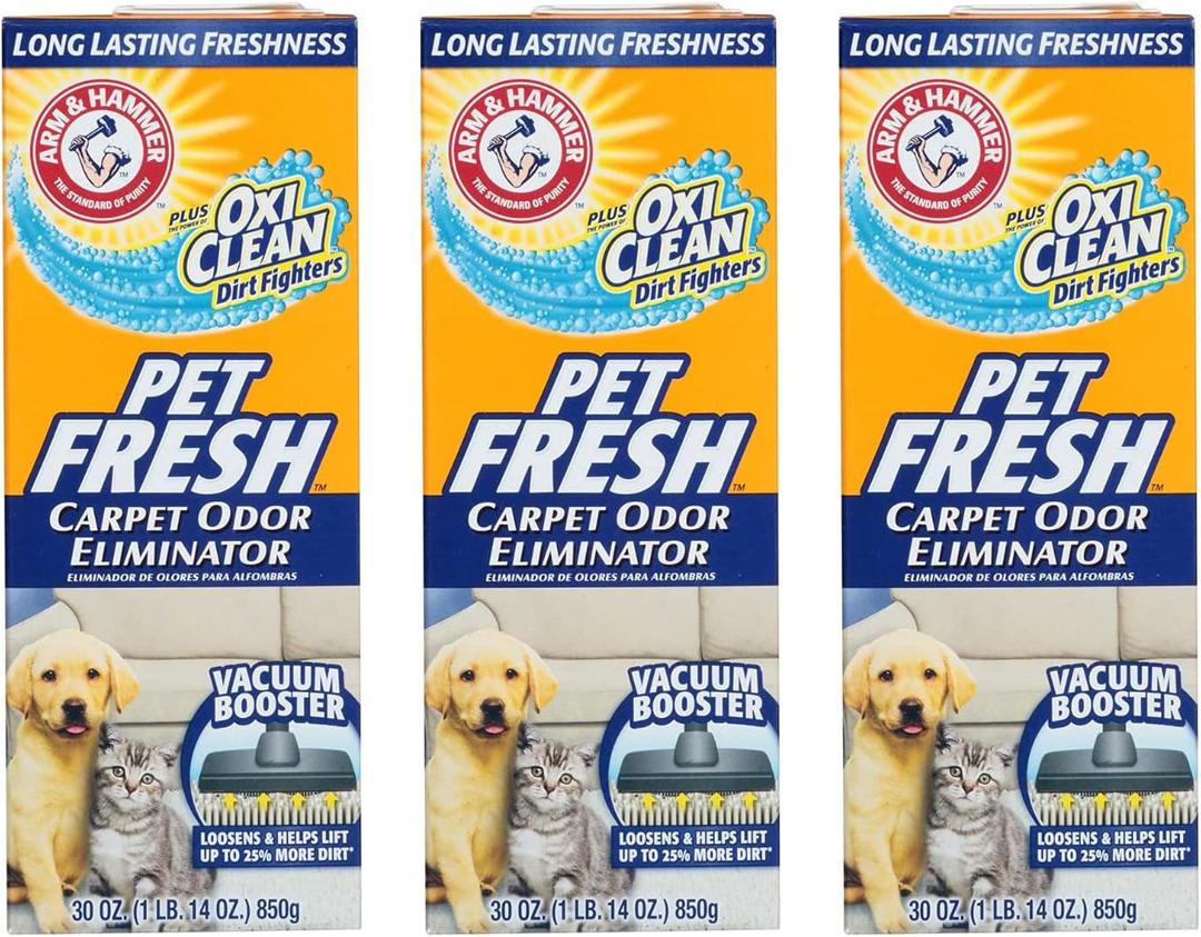 Arm & Hammer Carpet Pet Fresh Odor Eliminator 30 Oz, Pack of 3