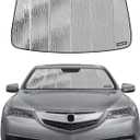 Windshield Sun Shade for Acura TLX 2015-2020,Front Window Sunshade Shield,2-in-1 Reflective Sun Shade,Silver for Summer, Black for Winter (AstraGuard)