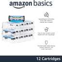 Amazon Basics 5-Blade Razor Refills for Men with Dual Lubrication, Hypoallergenic, Clean Shave, Precision Beard Trimmer, 12-Pack (Fits Amazon Basics Razor Handles only)