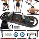HOTWAVE Ultimate Portable Home Gym with 16 Fitness Accessories,Push Up Board with Resistance Bands,Ab Roller Wheel,Home Workout Equipment for Men and Women