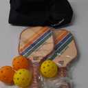 Pickleball Paddles Set of 2 | 4 Pickleball Rackets, USAPA Approved Pickleball Set, Fiberglass | Carbon Fiber Surface & 13 mm PP Honeycomb Core,4 Indoor & Outdoor Pickle Balls