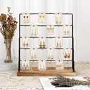 DGWJSU Earring Display Stands for Selling, Earring Rack Display Holder Stand, Jewelry Display for Selling Earring Cards, Bracelets, Hair Accessories, Rings, Necklaces (Rustic Brown, Common Size)