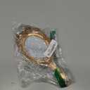 Nerien Vintage Handheld Mirror, Vanity Makeup Mirror with Handle, Antique Embossed Rose Princess Hand Mirror for Women, Portable Travel Packet Compact Mirrors, Decorative Cosmetic Handle Mirrors, Gold