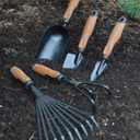 Garden Tool Set, 5 Pieces, Heavy Duty Powder Coated Steel, Cork Handle