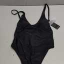 Women's Black High Cut Scoop Back One Piece Swimsuit Size Small