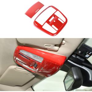 JWWY Roof Reading Light Panel Cover Trim for 2015-2025 Dodge Charger Durango Interior Accessories (Chrysler 300) ABS Red