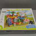 XYNGU Marble Run Building Blocks, Classic Large Blocks Maze Track Sets with 4 Cars, STEM Toy Bricks Maze Puzzle Set Race Track Compatible with Major Brands for Age 3 4 5 6 7 8+ Boys Girls Gift